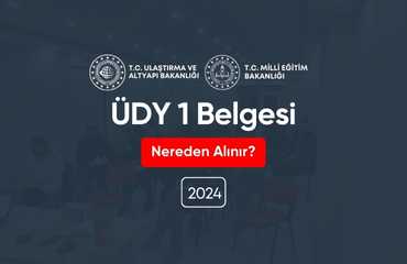 ÜDY 1 Belgesi Nereden Alınır